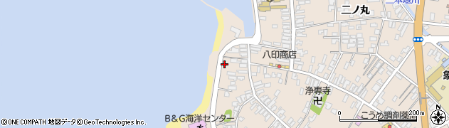 秋田県にかほ市象潟町二丁目塩越202周辺の地図