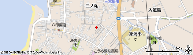 秋田県にかほ市象潟町二丁目塩越19周辺の地図