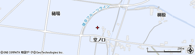 秋田県横手市増田町亀田樋場周辺の地図