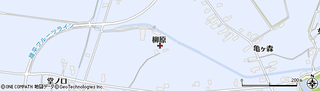 秋田県横手市増田町亀田柳原周辺の地図