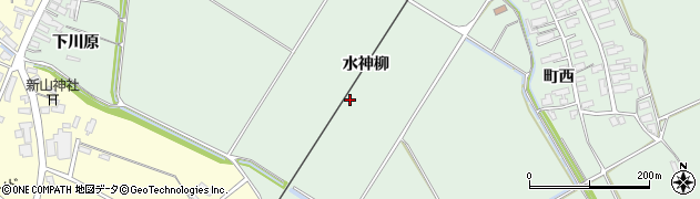 秋田県横手市十文字町仁井田（水神柳）周辺の地図