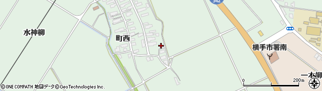 秋田県横手市十文字町仁井田町東2周辺の地図
