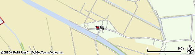 秋田県湯沢市角間（福島）周辺の地図