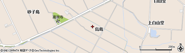 秋田県にかほ市象潟町（烏島）周辺の地図