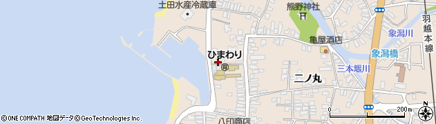 秋田県にかほ市象潟町一丁目塩越122周辺の地図
