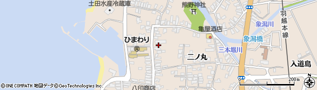 秋田県にかほ市象潟町一丁目塩越214周辺の地図