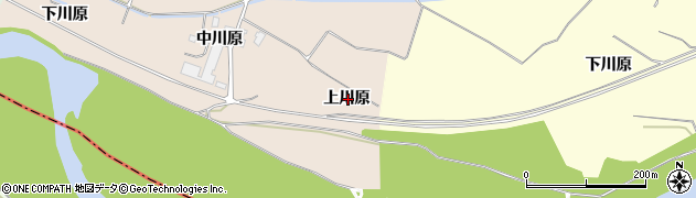 秋田県横手市十文字町鼎上川原周辺の地図