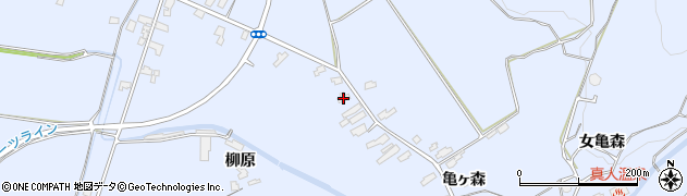 秋田県横手市増田町亀田柳原76周辺の地図