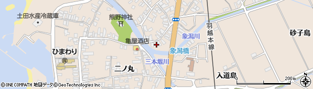 秋田県にかほ市象潟町中橋町184周辺の地図