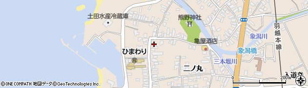 秋田県にかほ市象潟町一丁目塩越216周辺の地図