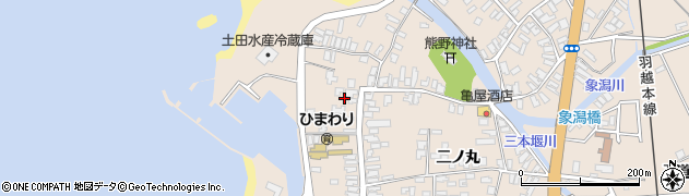 秋田県にかほ市象潟町一丁目塩越107周辺の地図