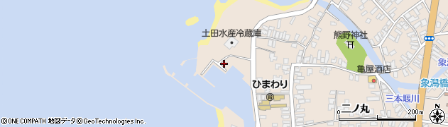 秋田県にかほ市象潟町一丁目塩越84周辺の地図