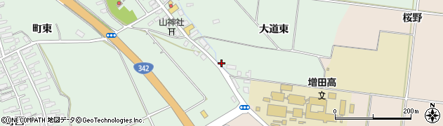 秋田県横手市十文字町仁井田（大道東）周辺の地図