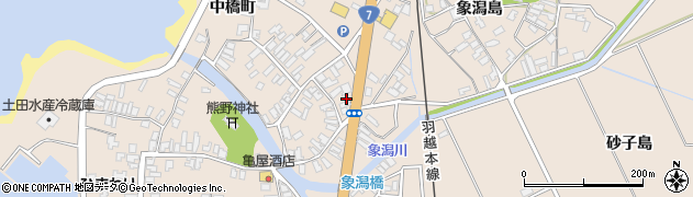 秋田県にかほ市象潟町中橋町156周辺の地図
