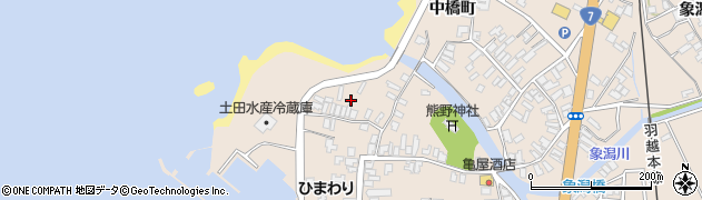 秋田県にかほ市象潟町一丁目塩越57周辺の地図