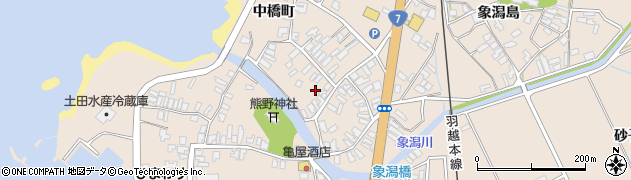 秋田県にかほ市象潟町中橋町86周辺の地図