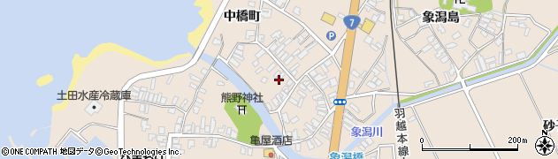 秋田県にかほ市象潟町中橋町85周辺の地図