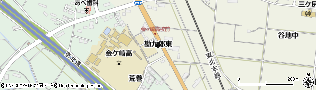 岩手県金ケ崎町（胆沢郡）三ケ尻（勘九郎東）周辺の地図