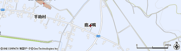 秋田県横手市増田町亀田鷹ノ嘴周辺の地図