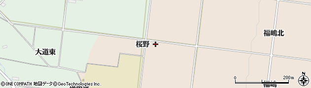 秋田県横手市増田町増田（桜野）周辺の地図