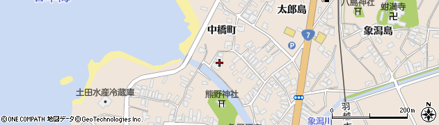 秋田県にかほ市象潟町中橋町14周辺の地図