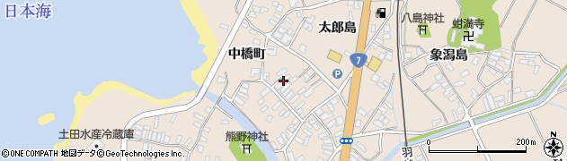 秋田県にかほ市象潟町中橋町126周辺の地図