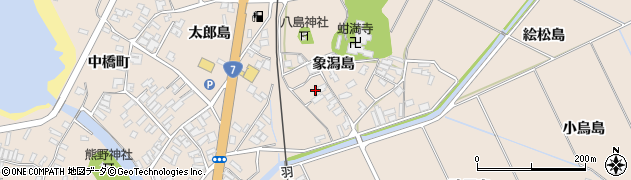秋田県にかほ市象潟町象潟島43周辺の地図