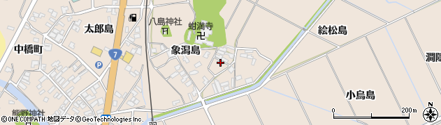 秋田県にかほ市象潟町象潟島25周辺の地図