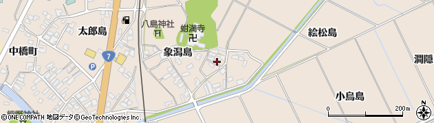 秋田県にかほ市象潟町象潟島114周辺の地図