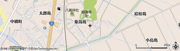 秋田県にかほ市象潟町（象潟島）周辺の地図