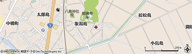 秋田県にかほ市象潟町象潟島23周辺の地図
