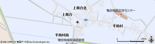 秋田県横手市増田町亀田（上堰合）周辺の地図