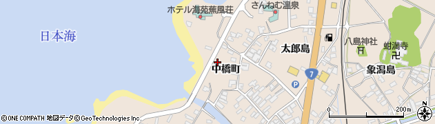 秋田県にかほ市象潟町中橋町30周辺の地図