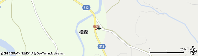 秋田県にかほ市畑（横森）周辺の地図