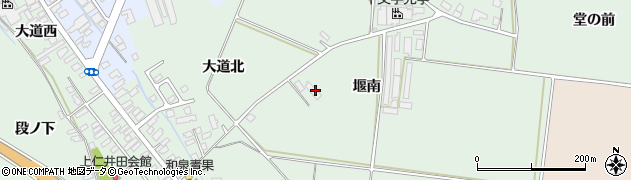 秋田県横手市十文字町仁井田堰南周辺の地図