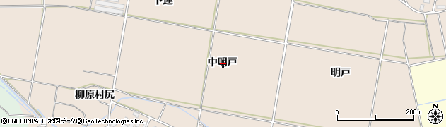 秋田県横手市十文字町鼎中明戸周辺の地図