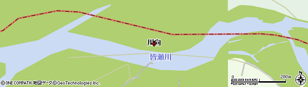 秋田県湯沢市角間（川向）周辺の地図