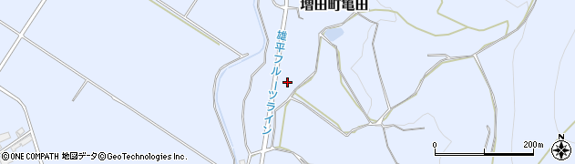 秋田県横手市増田町亀田周辺の地図