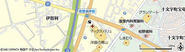 秋田県横手市十文字町佐賀会（上沖田）周辺の地図