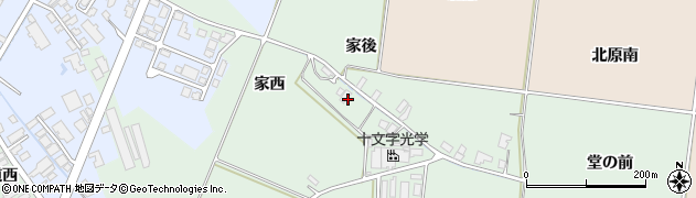 秋田県横手市十文字町仁井田（家西）周辺の地図