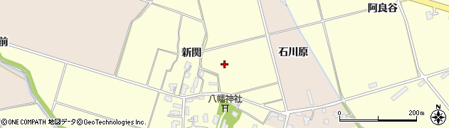 秋田県横手市十文字町佐賀会（新関）周辺の地図