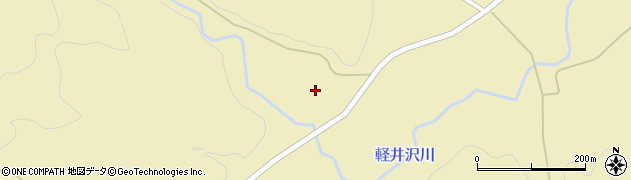 秋田県雄勝郡羽後町軽井沢葛平周辺の地図