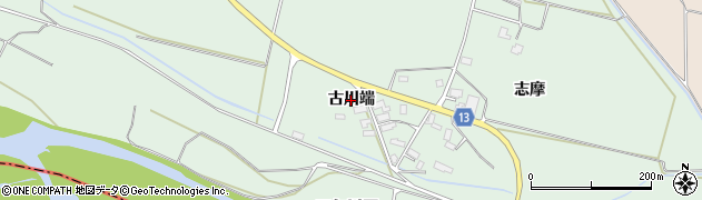 秋田県横手市十文字町植田（古川端）周辺の地図