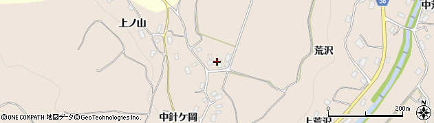 秋田県由利本荘市矢島町荒沢（下針ケ岡）周辺の地図