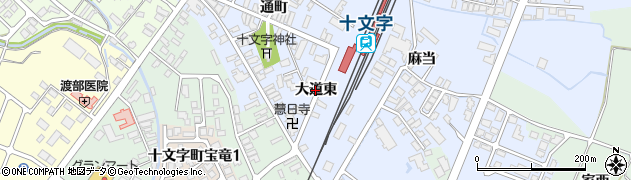 秋田県横手市十文字町（大道東）周辺の地図