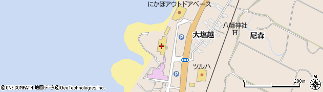 「道の駅」象潟公衆トイレ周辺の地図
