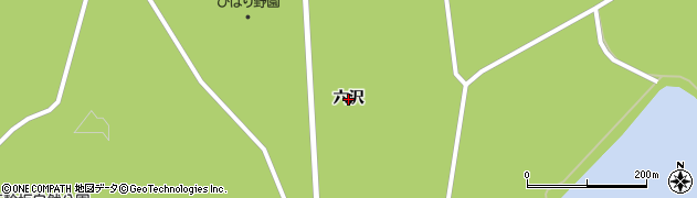 秋田県羽後町（雄勝郡）足田（六沢）周辺の地図