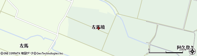 秋田県横手市十文字町植田左馬境周辺の地図