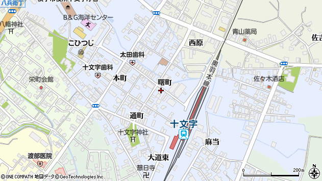 〒019-0525 秋田県横手市十文字町曙町の地図