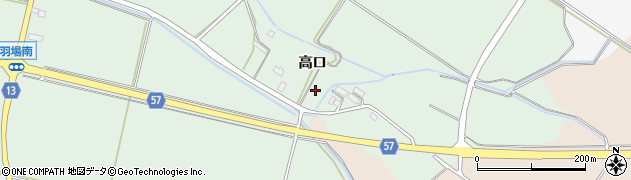 秋田県横手市十文字町植田（高口）周辺の地図